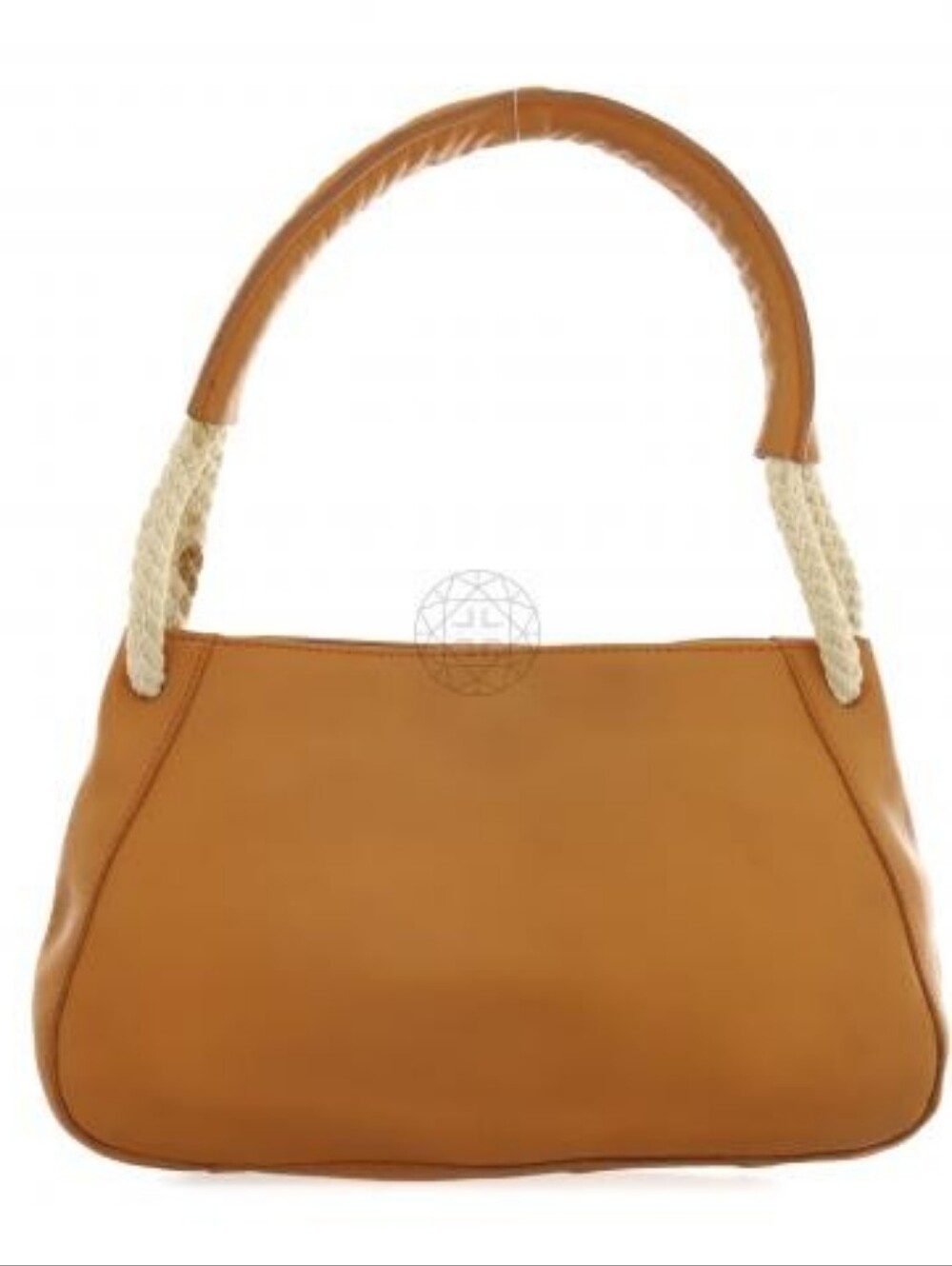 Furla Tan Leather Shoulder Bag with Rope-Style Handles